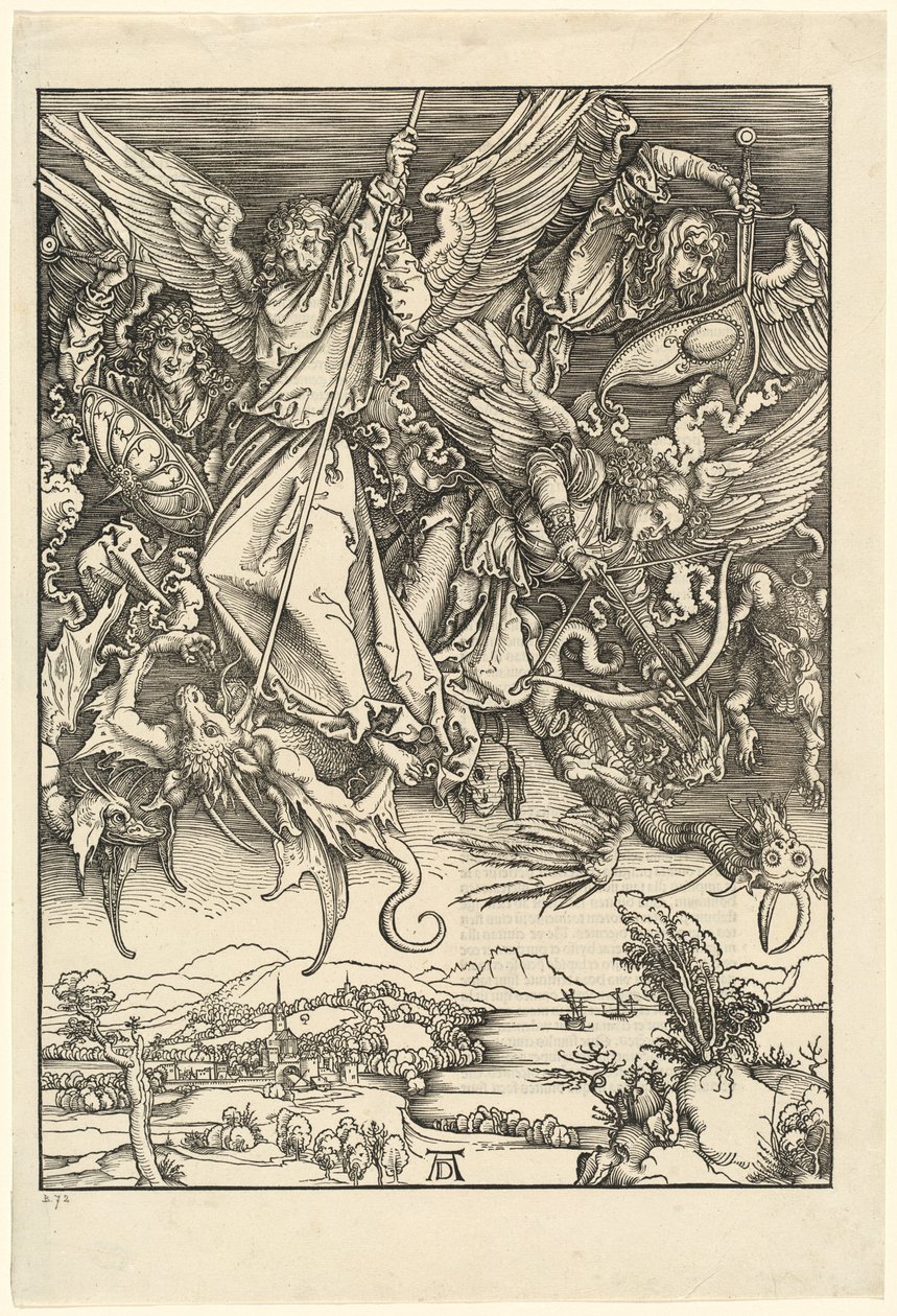 Saint Michael slåss mot draken av Albrecht Dürer