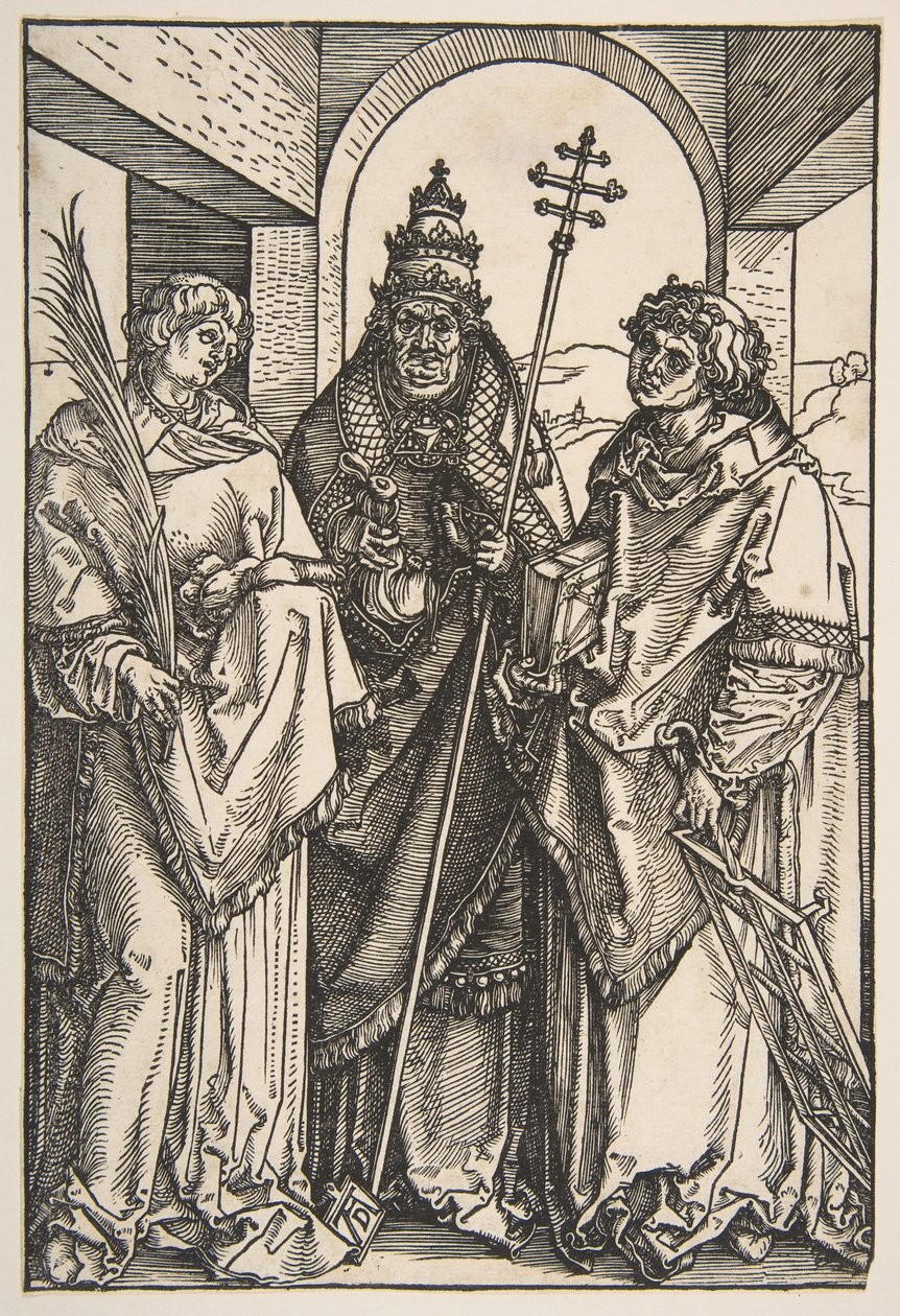 Saint Stephen, Saint Sixtus och Saint Lawrence.n.d. av Albrecht Dürer