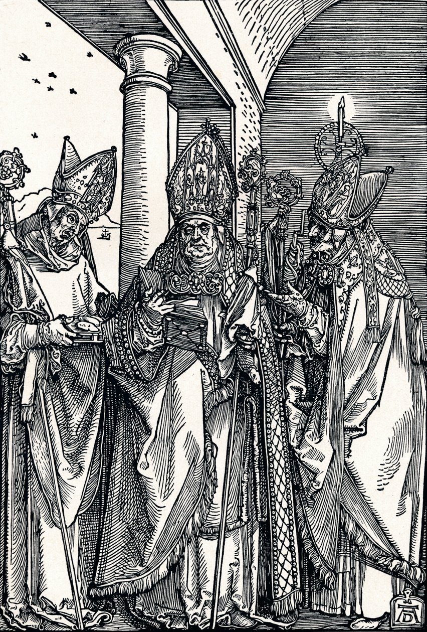 Saints Nicholas, Ulrich och Erasmus, 1508 1906. av Albrecht Dürer
