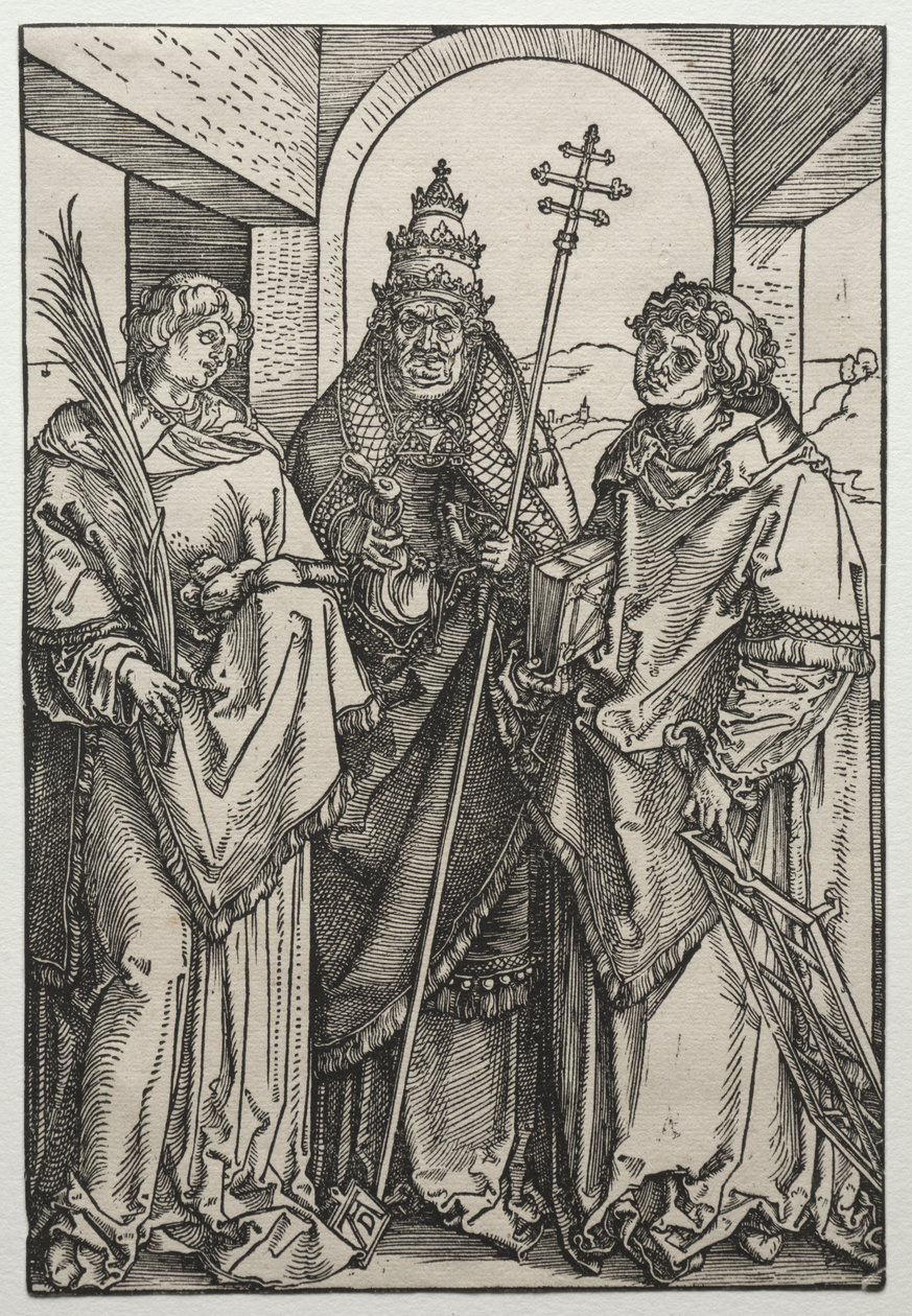 Saints Stephen, Sixtus och Laurence. av Albrecht Dürer