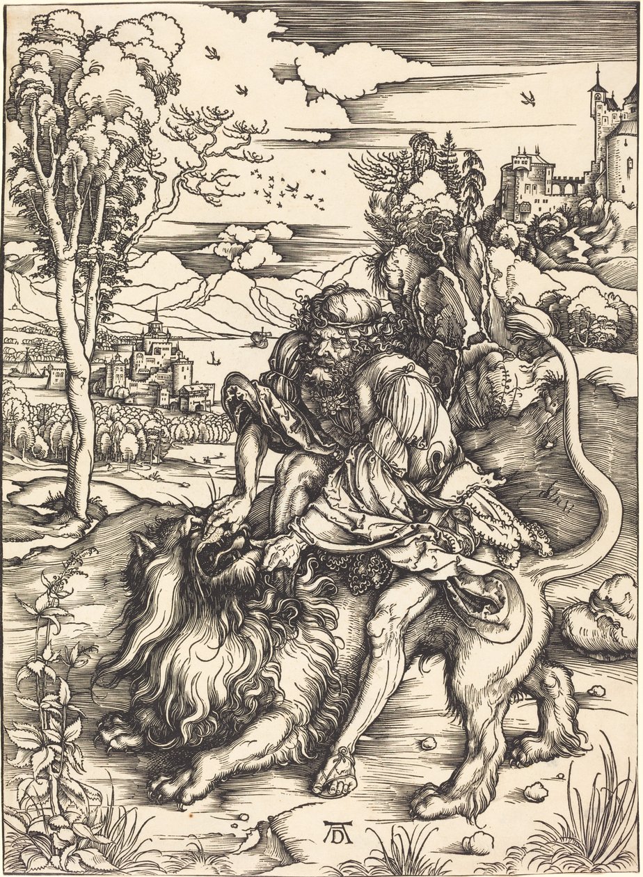 Simson slåss med lejonet av Albrecht Dürer
