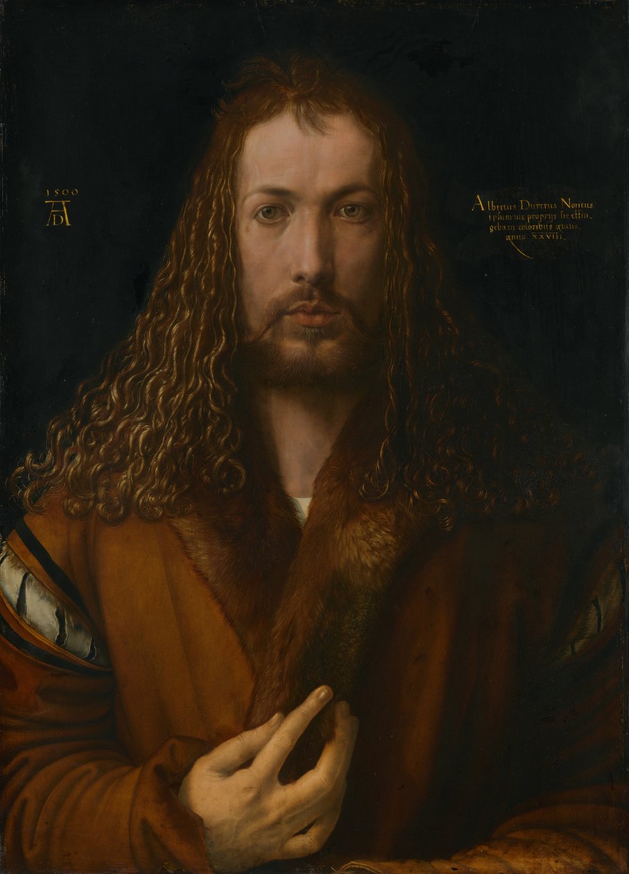 Självporträtt i en pälskjol, 1500. av Albrecht Dürer