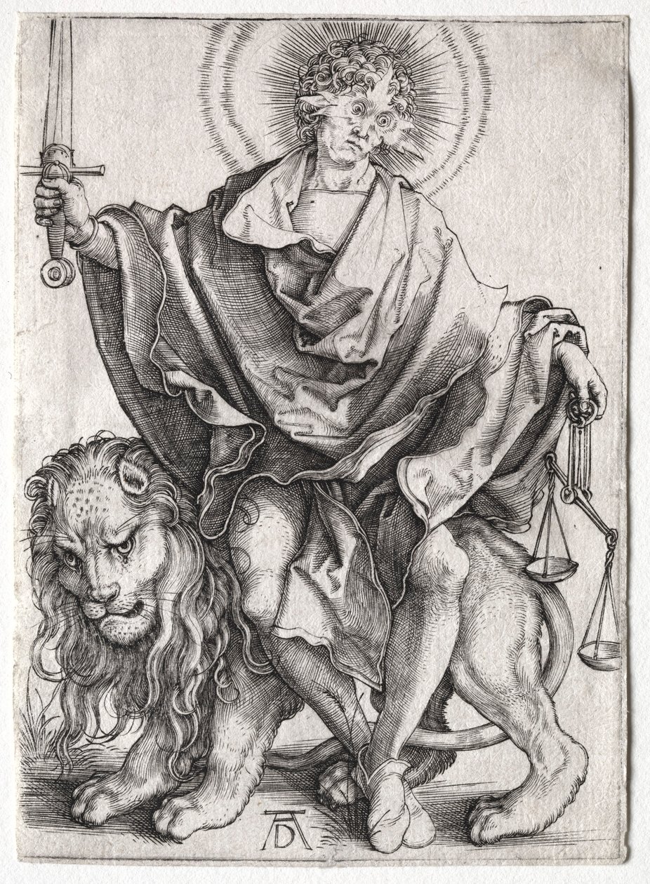 Rättfärdighetens son, ca. 1500. av Albrecht Dürer
