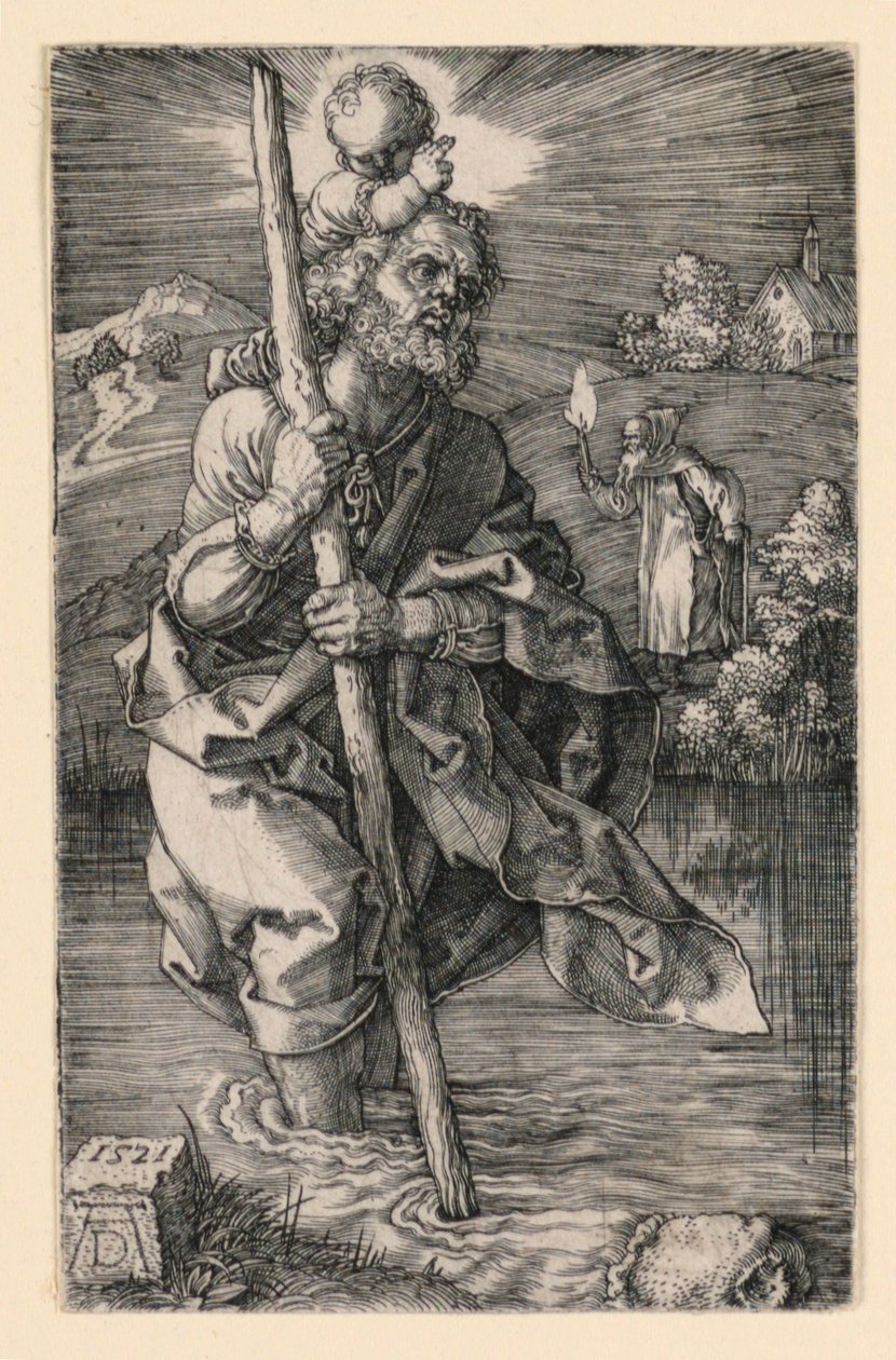 St Christopher av Albrecht Dürer