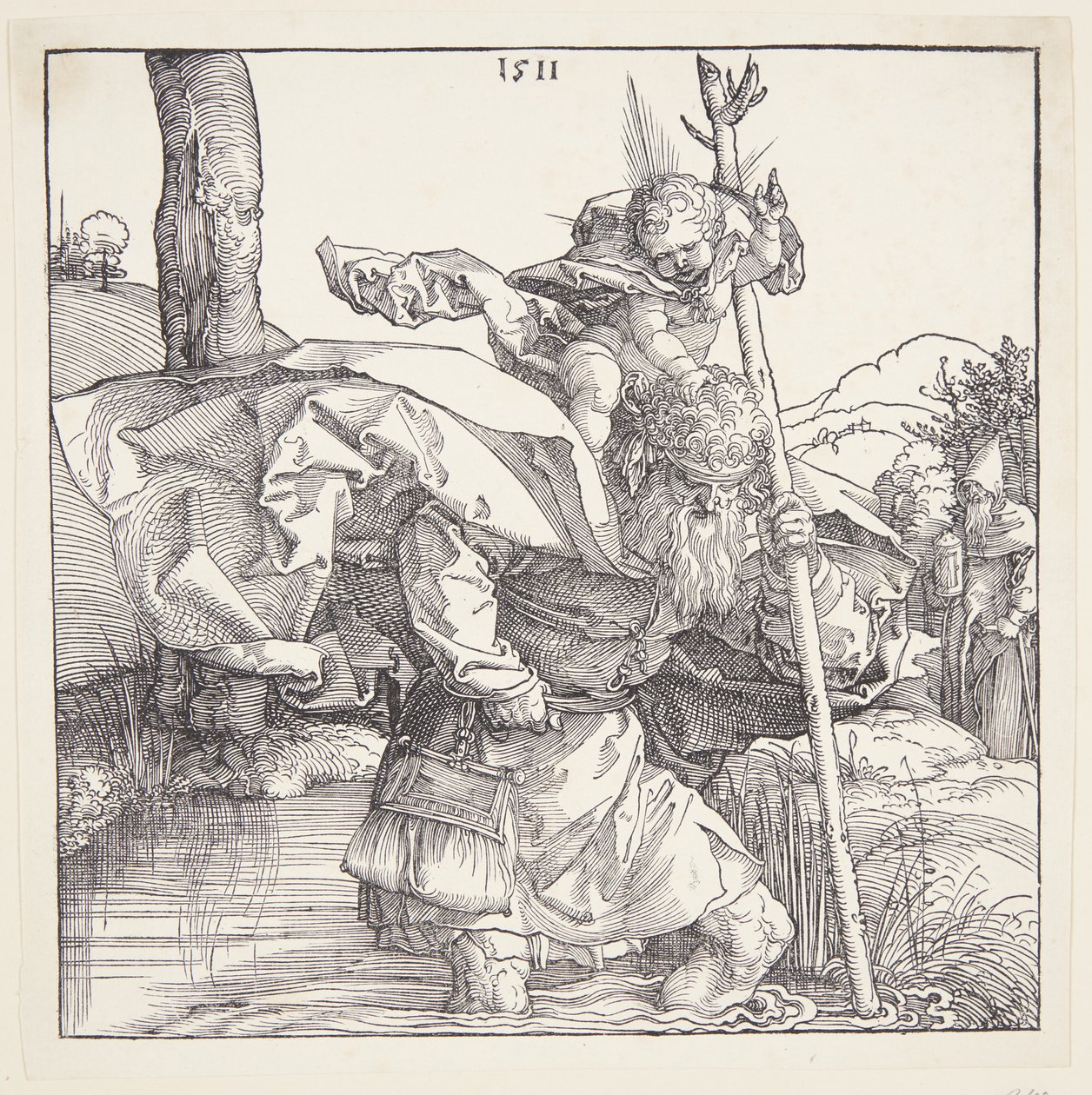St Christopher av Albrecht Dürer