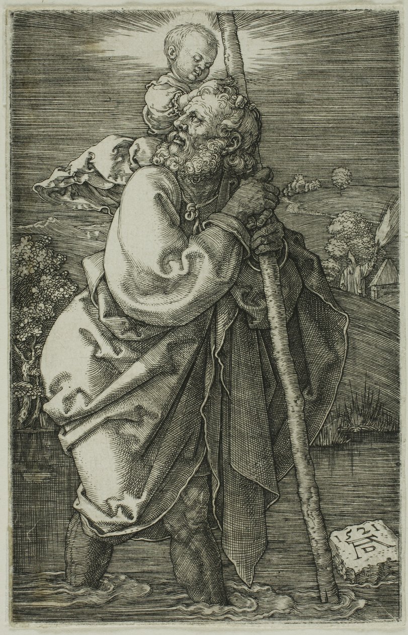 St. Christopher vänd mot vänster av Albrecht Dürer