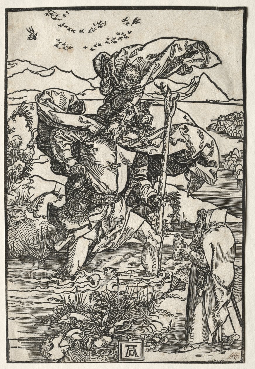 St Christopher med fåglarna av Albrecht Dürer