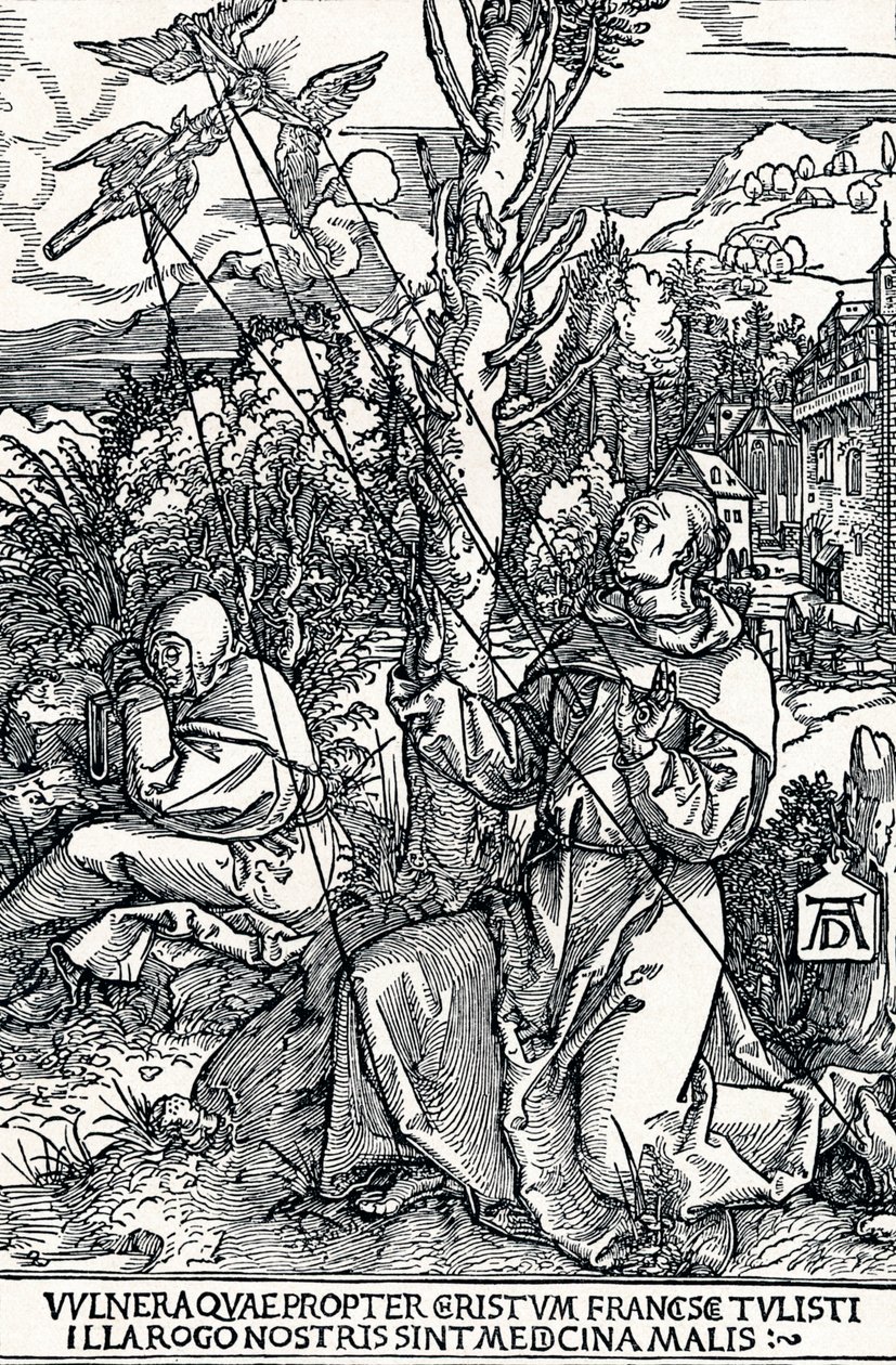 St Francis tar emot Stigmata, 1504 1906 av Albrecht Dürer