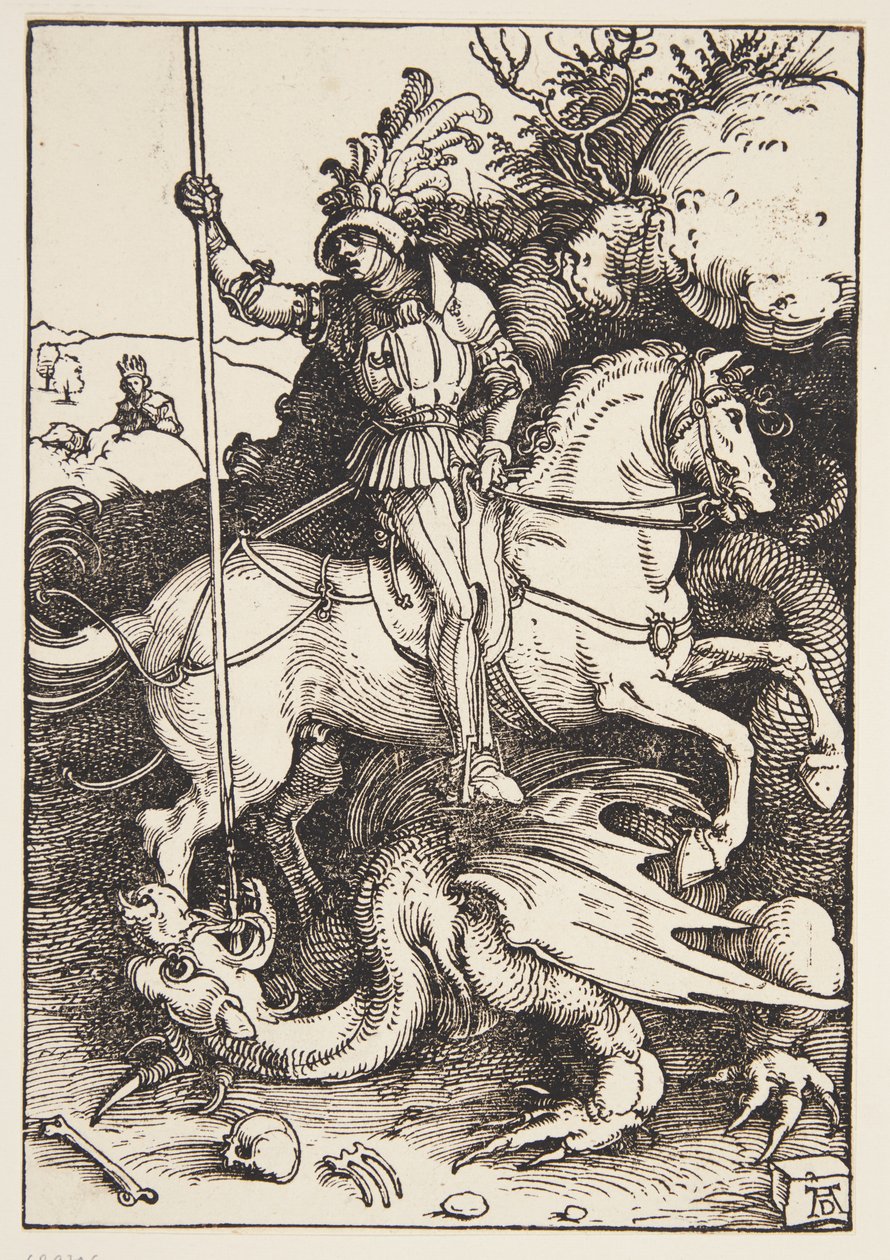 St Georg som dödar draken av Albrecht Dürer