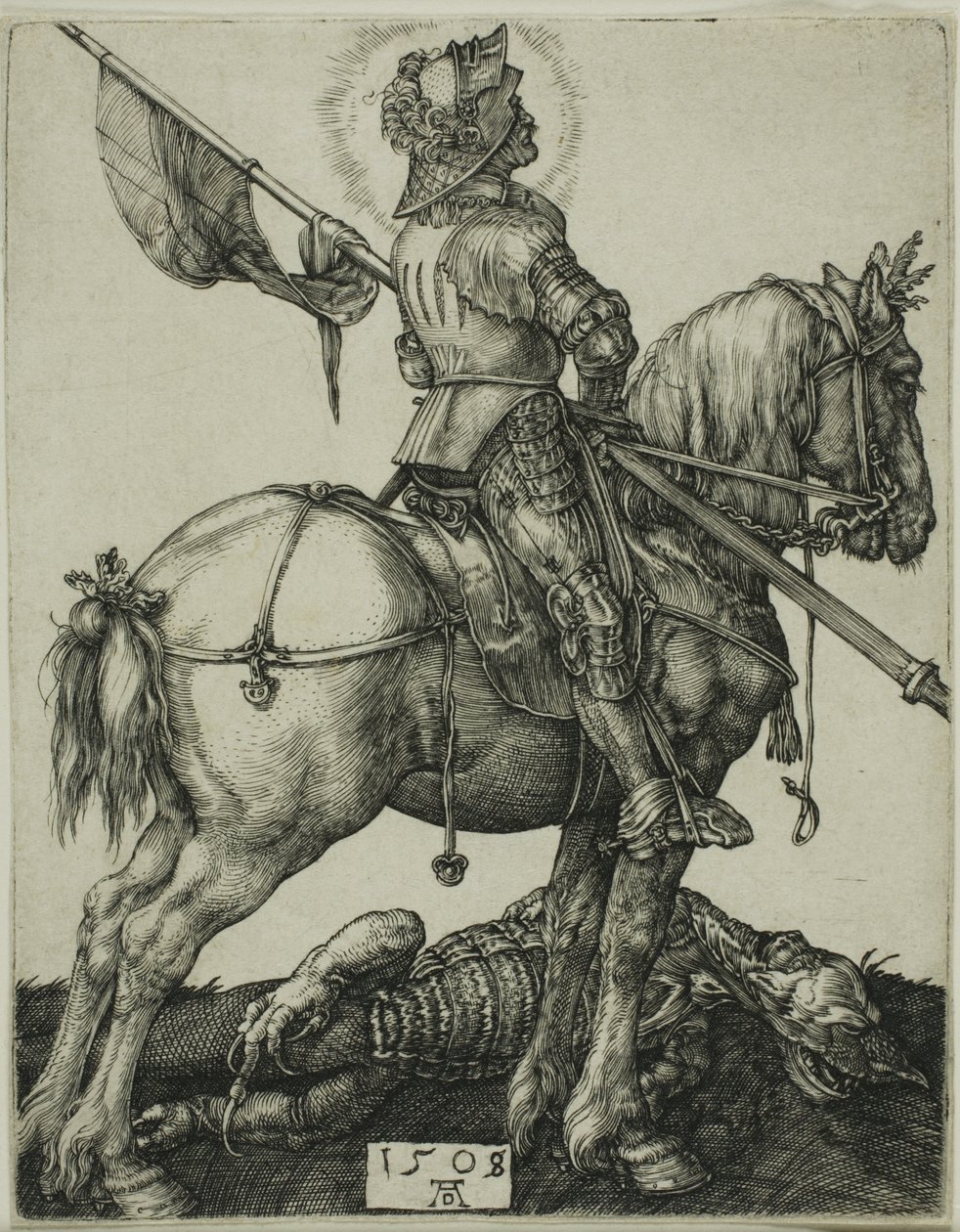 St George till häst av Albrecht Dürer