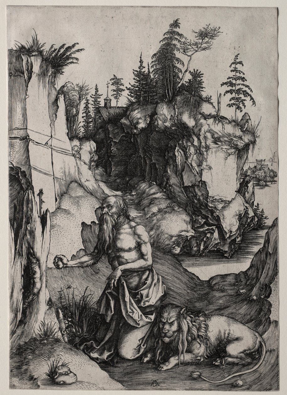 St. Hieronymus i botgörelse, ca. 1497. av Albrecht Dürer
