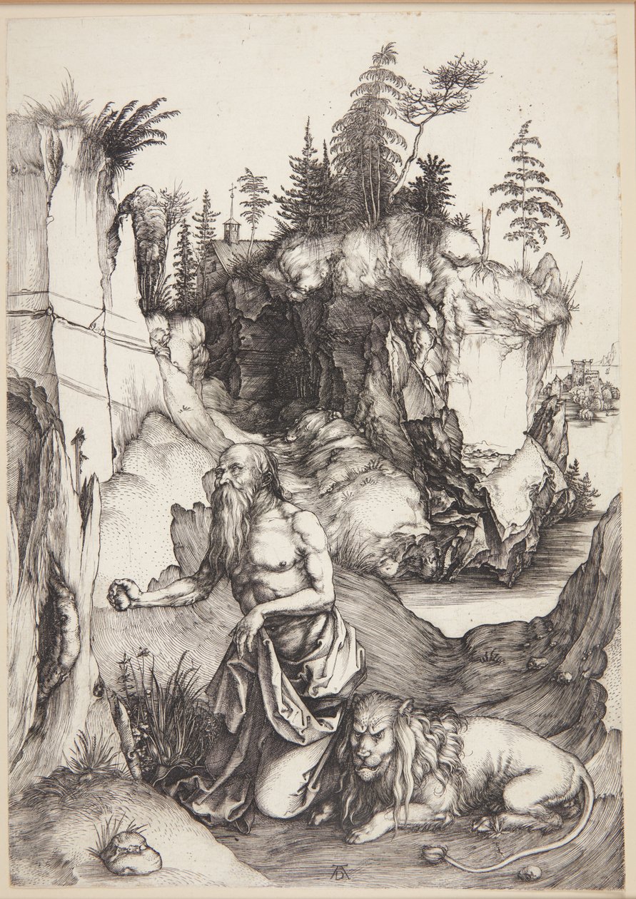 St. Hieronymus botfärdig i vildmarken av Albrecht Dürer