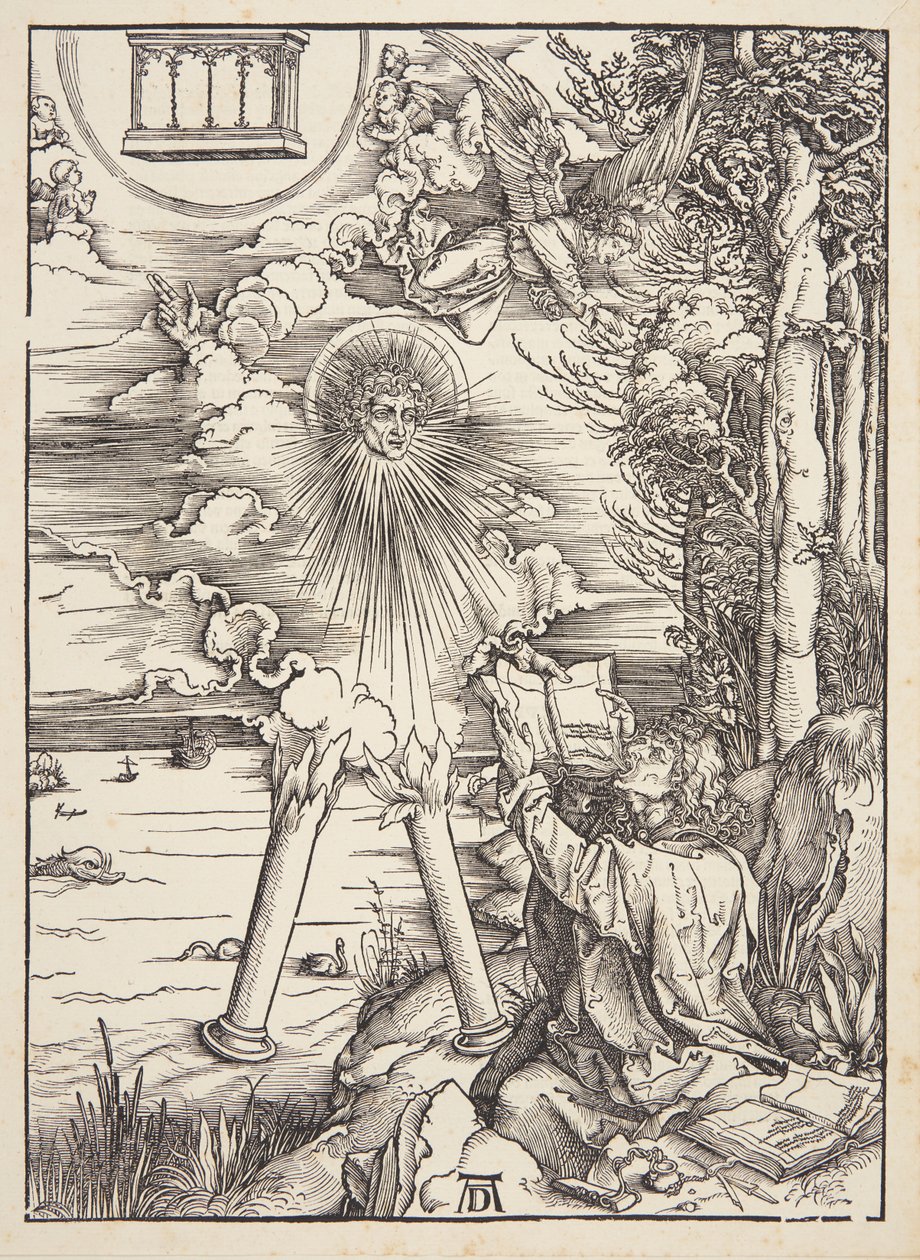 St. John slukar boken av Albrecht Dürer