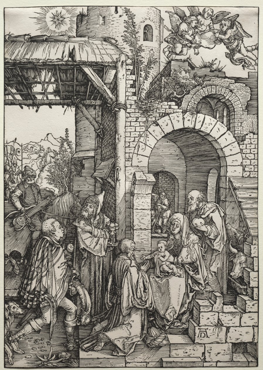 Tillbedjan av Magi av Albrecht Dürer