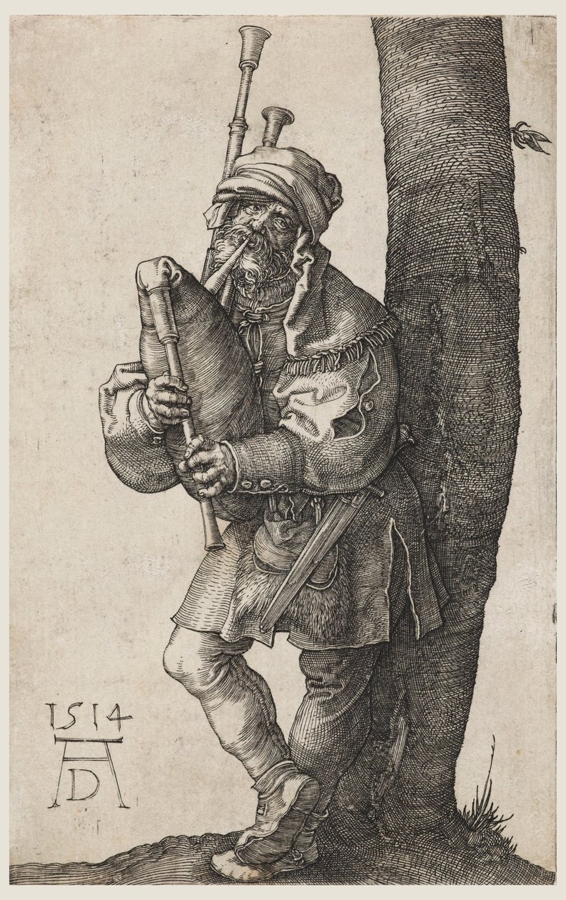 Säckpiparen av Albrecht Dürer