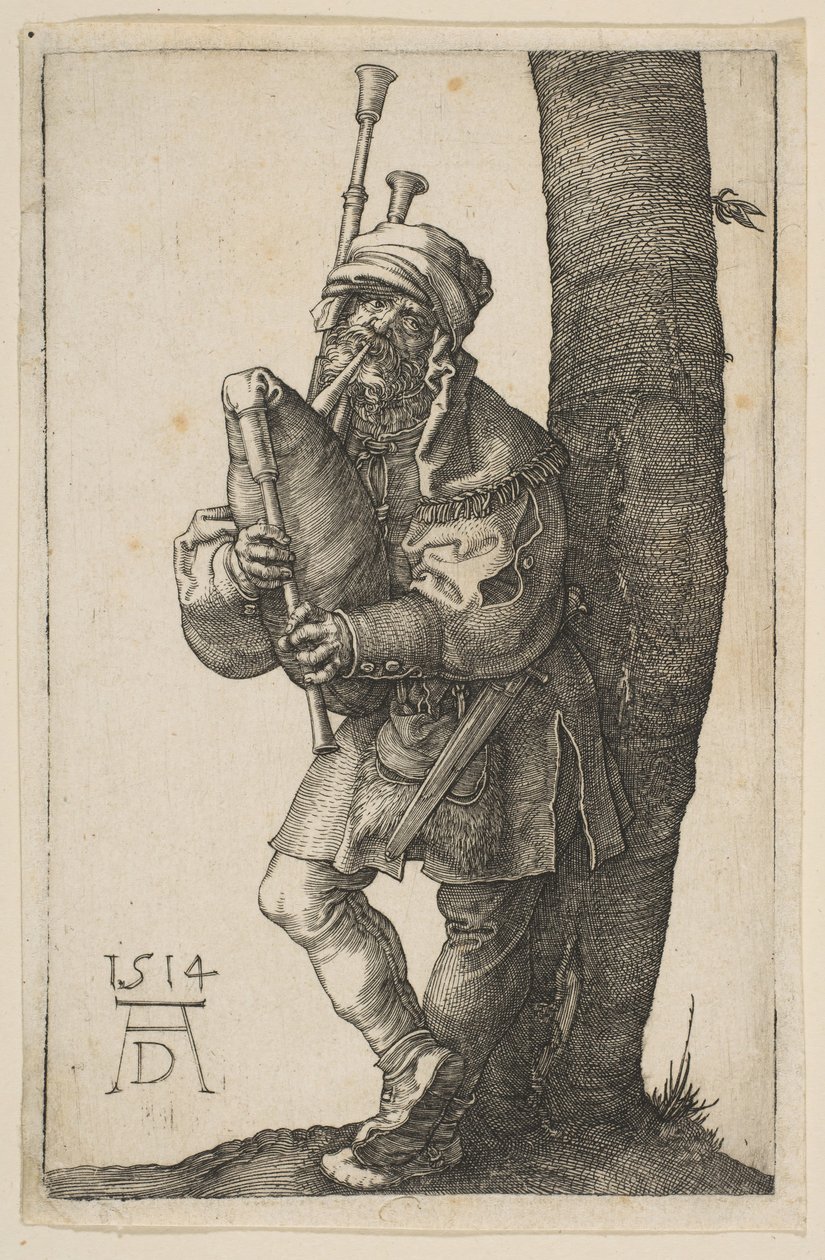 Säckpiparen, 1514. av Albrecht Dürer