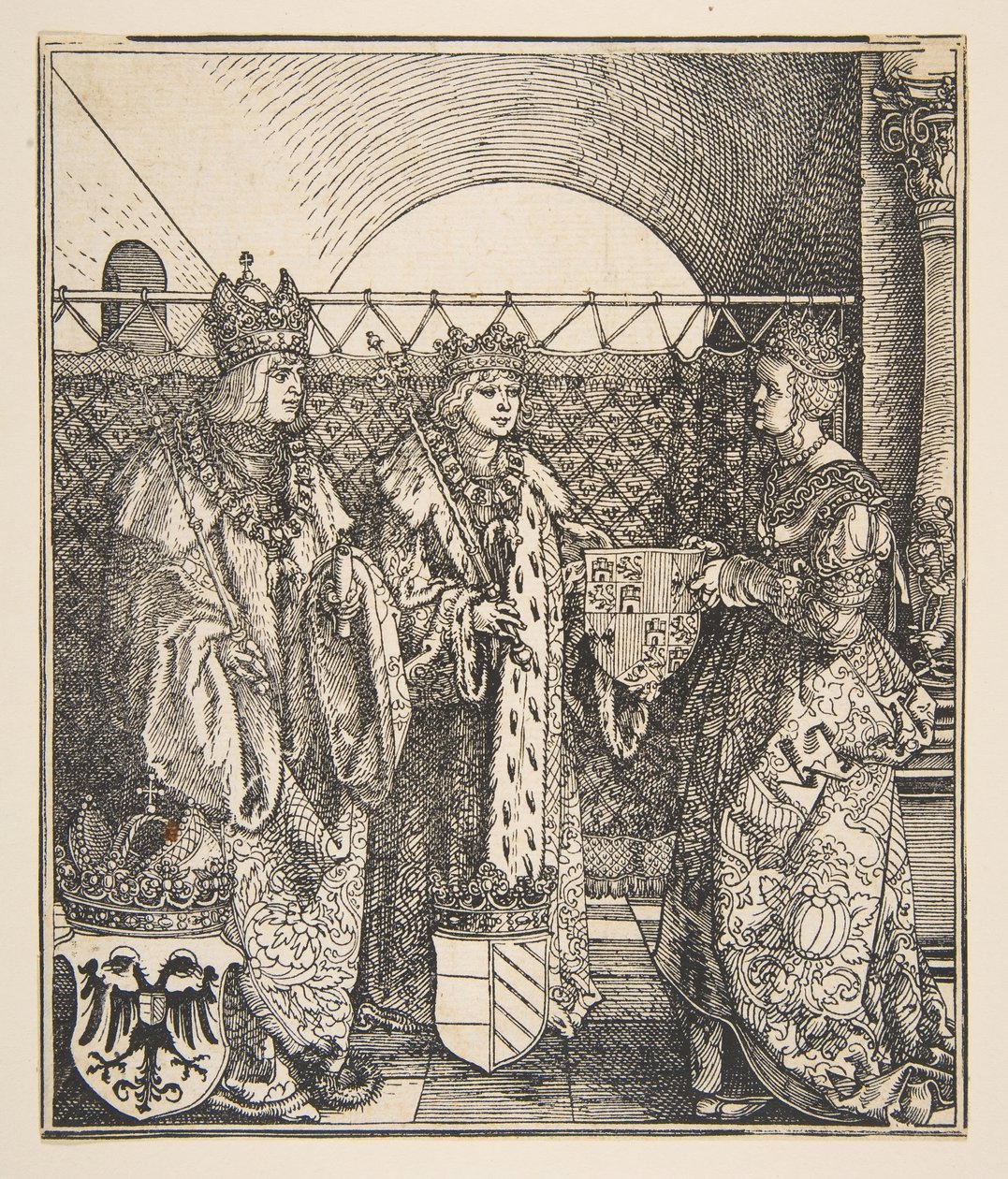 Trolovningen av Philip och Joanna.n.d. av Albrecht Dürer
