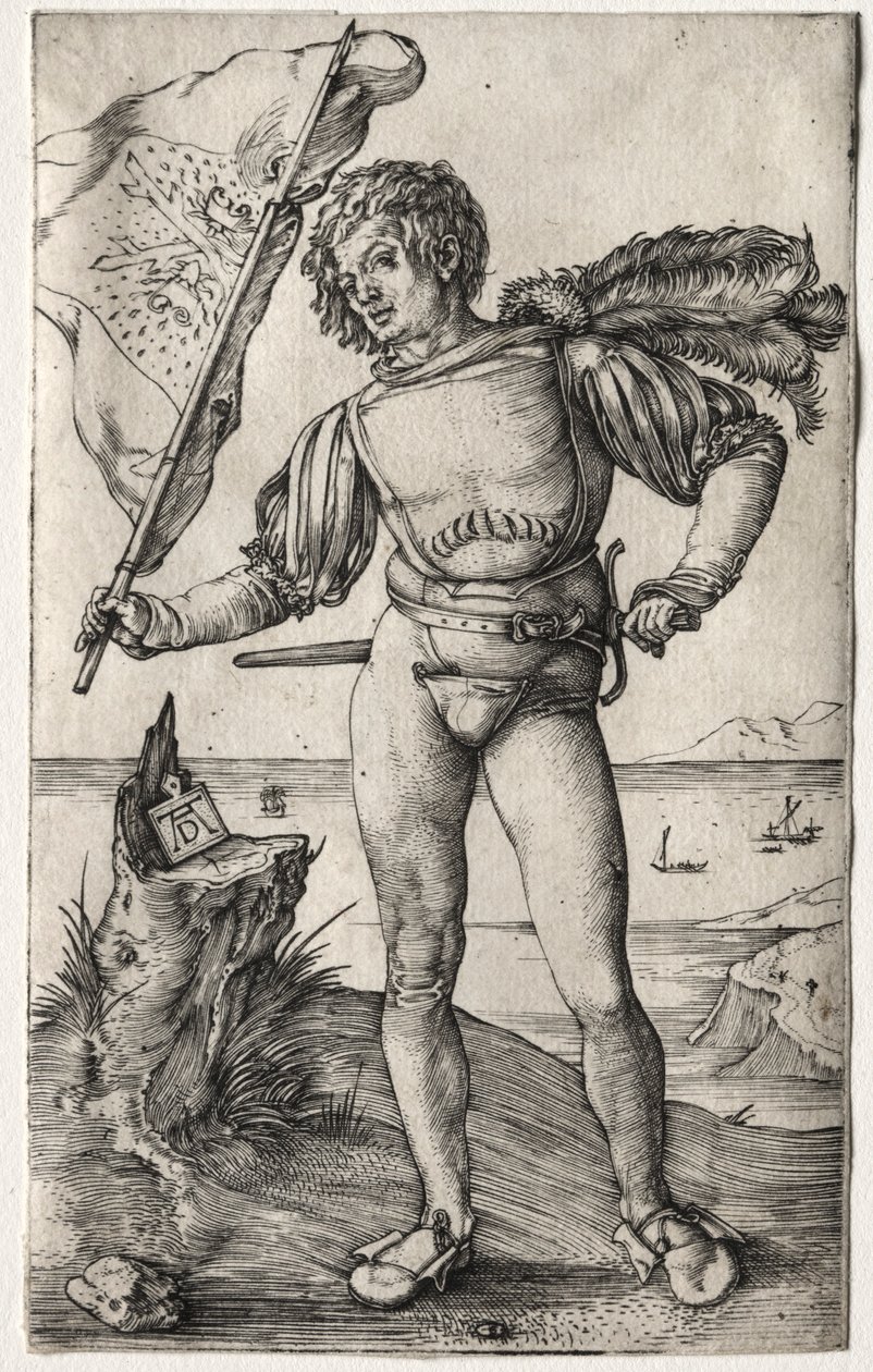 Den burgundiska fanbäraren, ca. 1500. av Albrecht Dürer