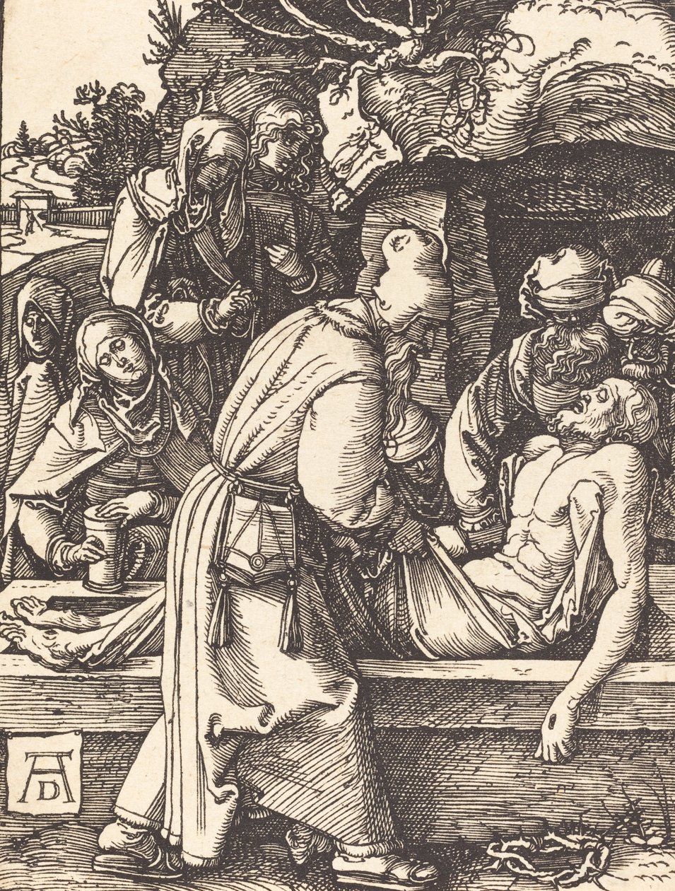 Depositionen, troligen ca. 15091510. av Albrecht Dürer
