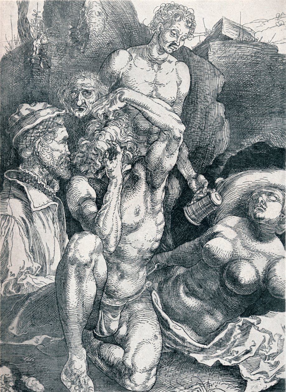 Den desperata mannen, 1513-1517 1906 av Albrecht Dürer