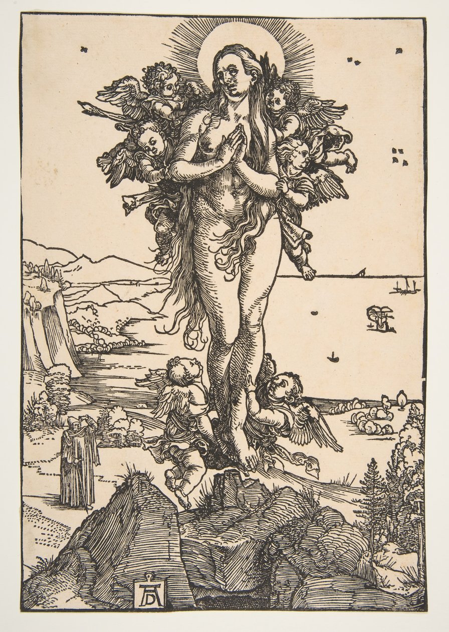Upphöjelsen av Sankta Maria Magdalena.n.d. av Albrecht Dürer