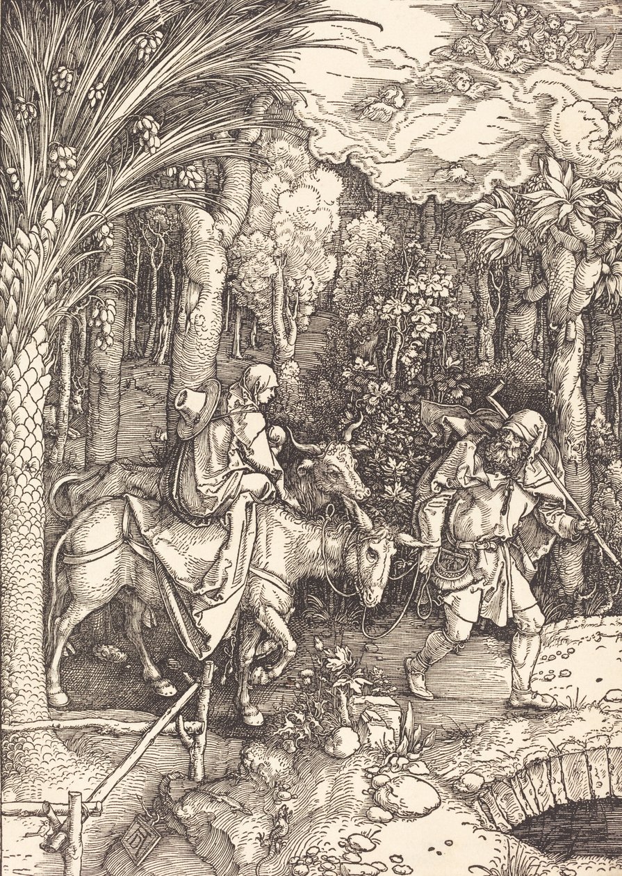 Flygningen till Egypten, ca. 1504. av Albrecht Dürer