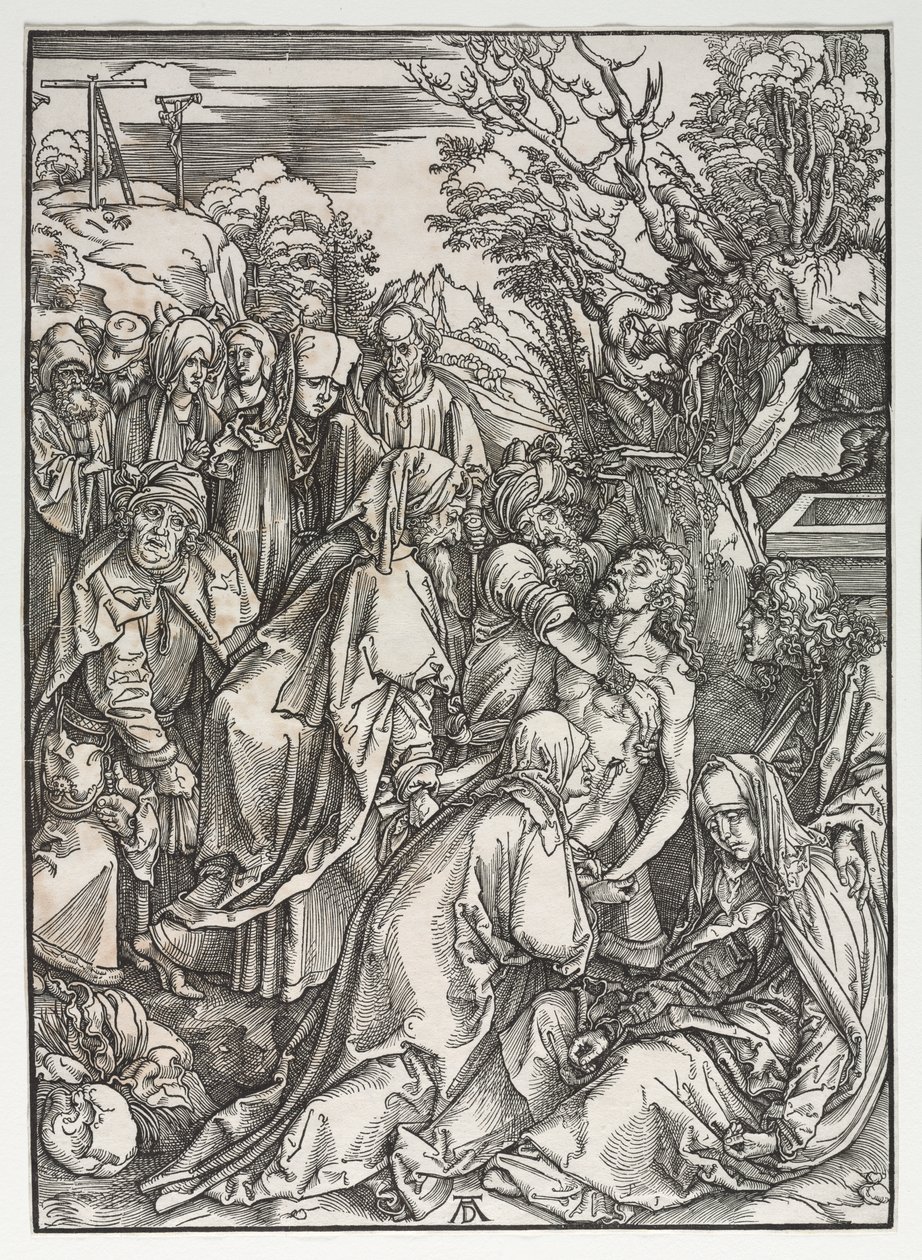 Den stora passionen: avsättningen av Albrecht Dürer