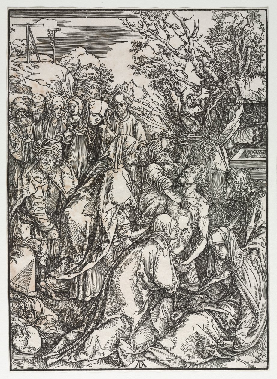 Den stora passionen: avsättningen. av Albrecht Dürer
