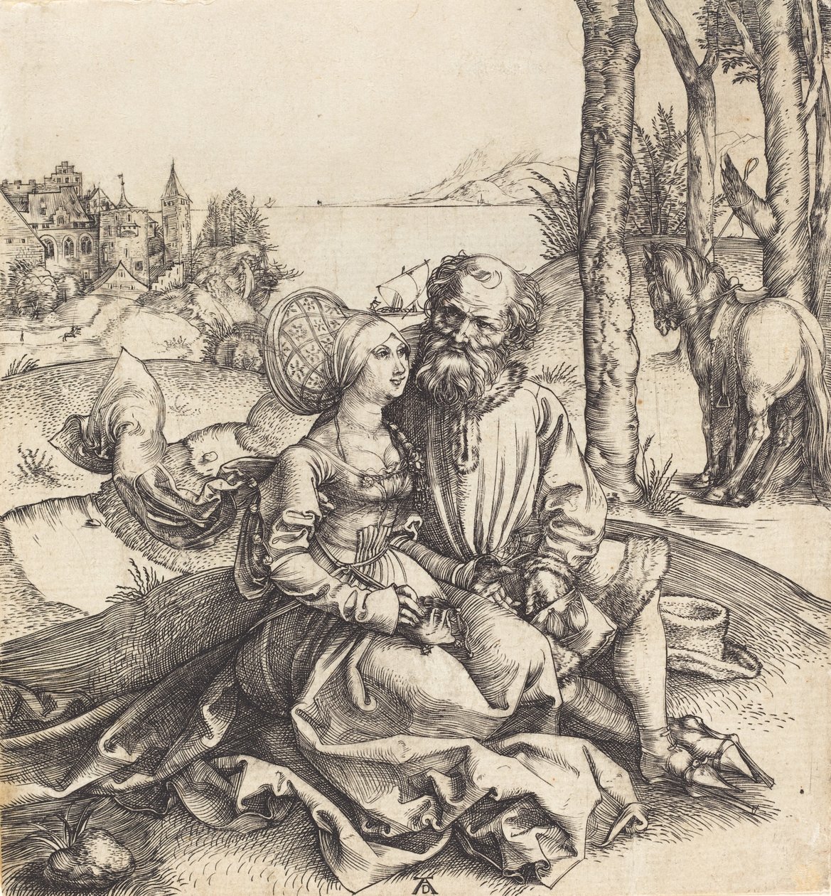 Det illa blandade paret, 14951496. av Albrecht Dürer