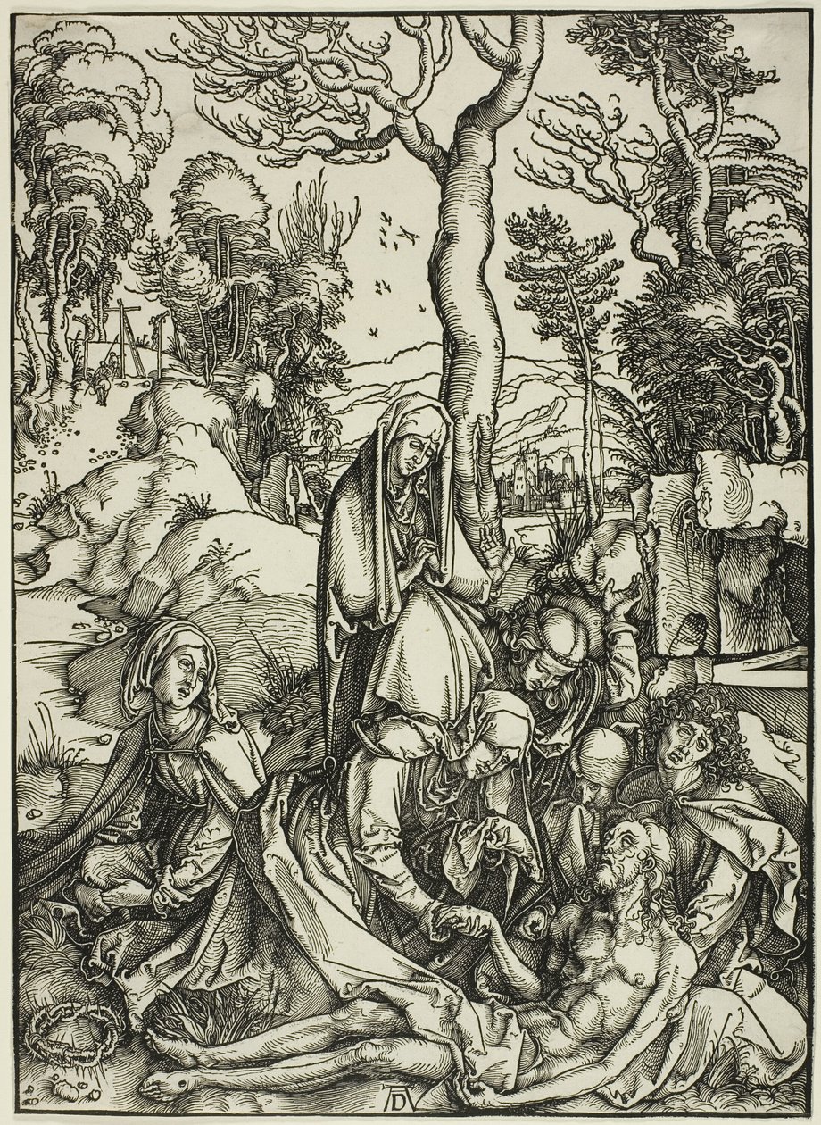 Lamentation, från Den stora passionen av Albrecht Dürer