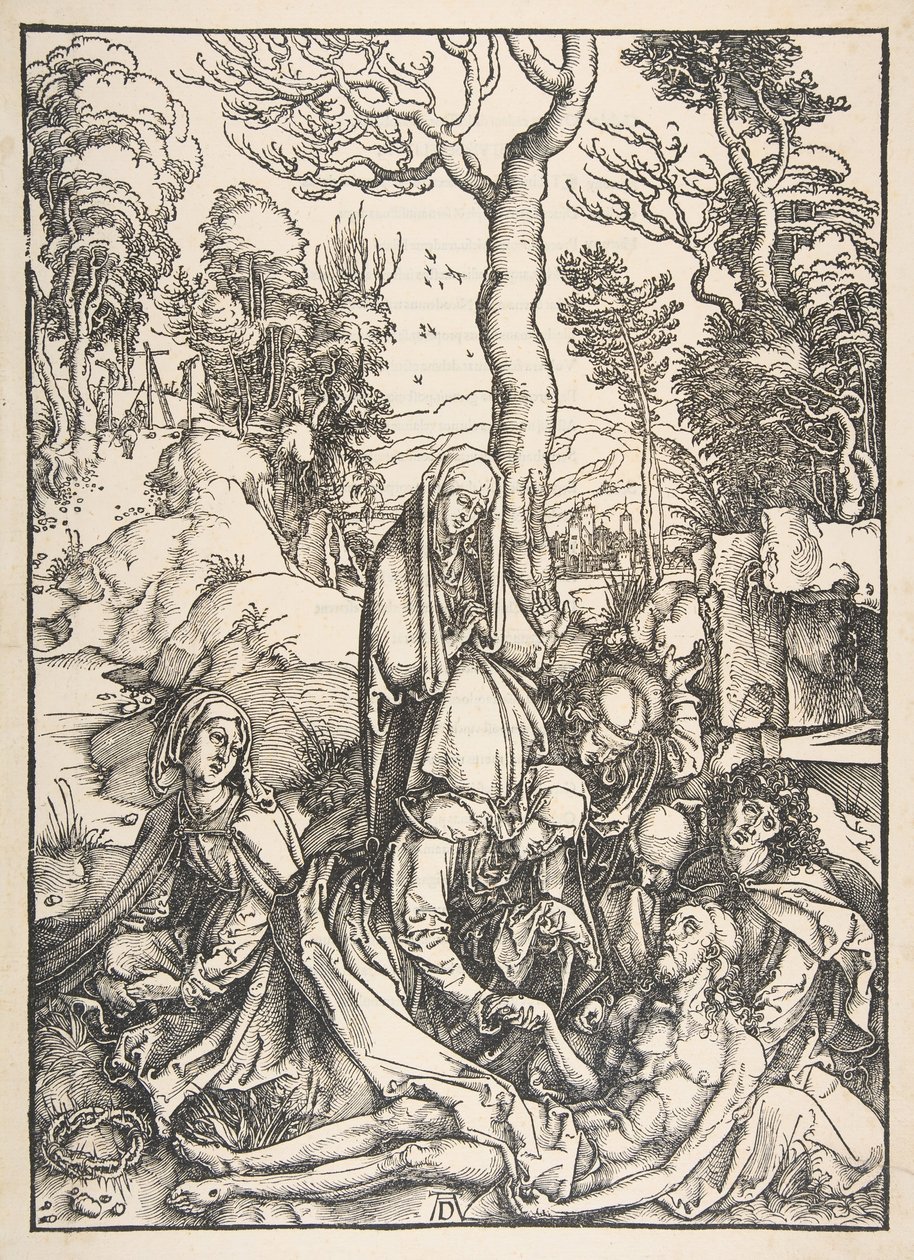 The Lamentation, från The Large Passion.n.d. av Albrecht Dürer