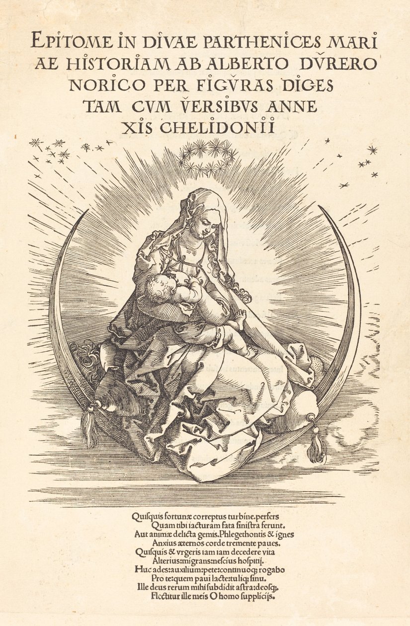Madonnan på halvmånen, 15101511. av Albrecht Dürer
