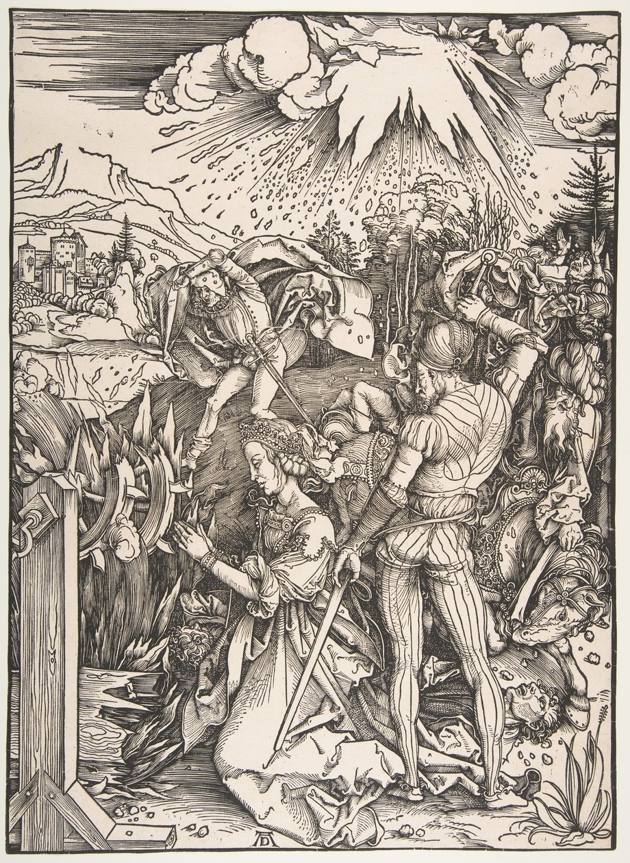 Sankta Katarinas martyrskap.n.d. av Albrecht Dürer
