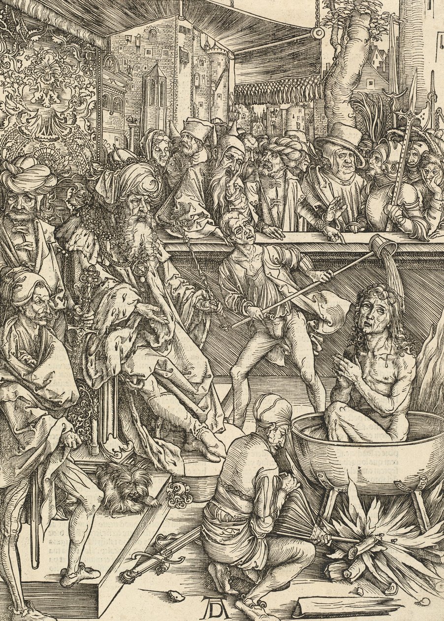 Sankt Johannes martyrskap, 1498. av Albrecht Dürer