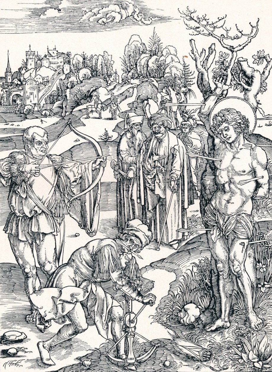 Sankt Sebastians martyrskap, c1495 1906 av Albrecht Dürer