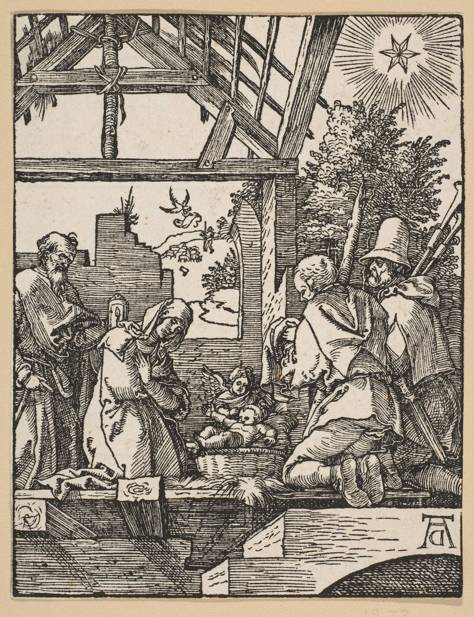 The Nativity, från The Little Passion.n.d. av Albrecht Dürer