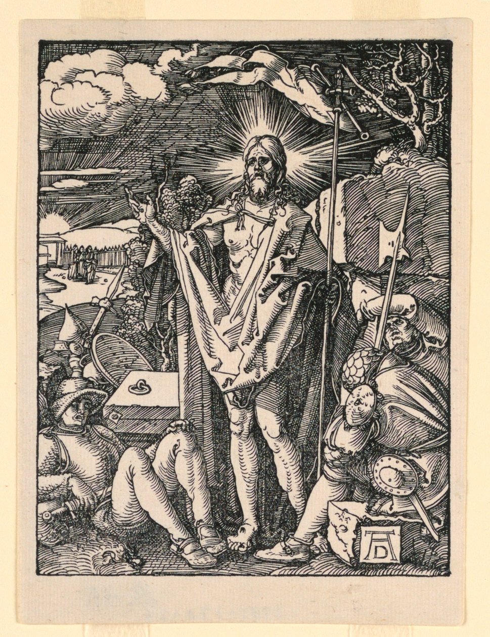 Uppståndelsen, från The Little Passion-serien av Albrecht Dürer