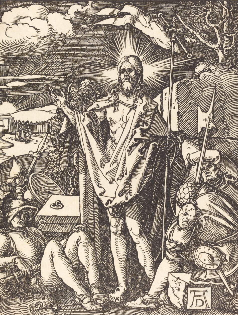 Uppståndelsen, förmodligen ca. 15091510. av Albrecht Dürer