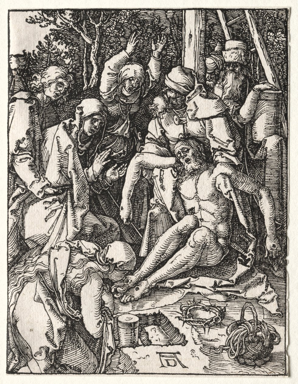 The Small Passion: Lamentation, ca. 1509-1510. av Albrecht Dürer