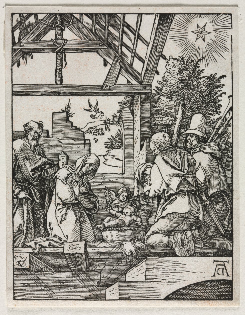 Den lilla passionen: Födelsekyrkan. av Albrecht Dürer