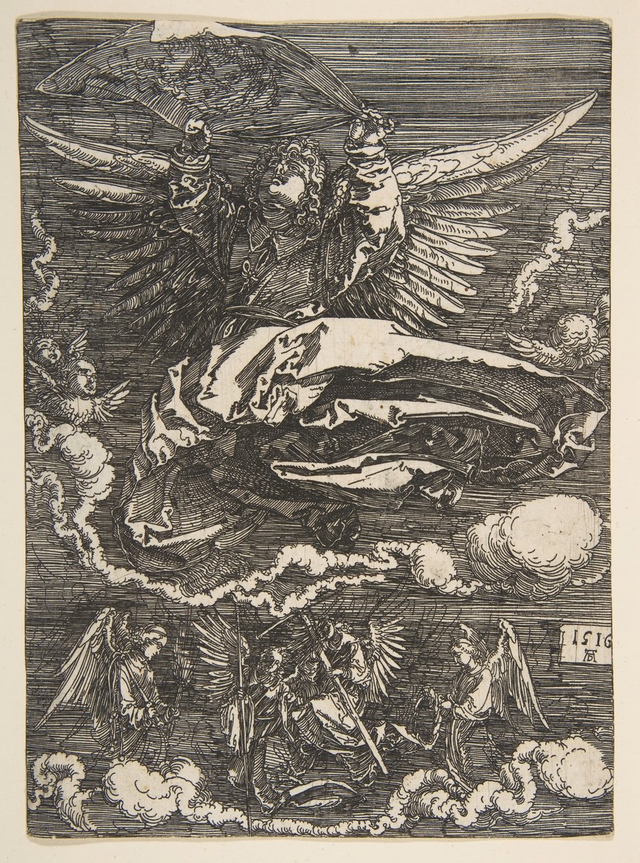Sudarium som hålls av en ängel, 1516. av Albrecht Dürer