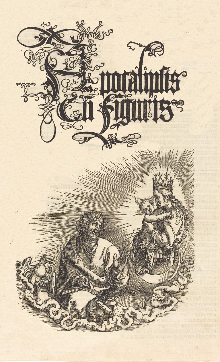 Jungfrun som visar sig för Johannes, 15101511. av Albrecht Dürer