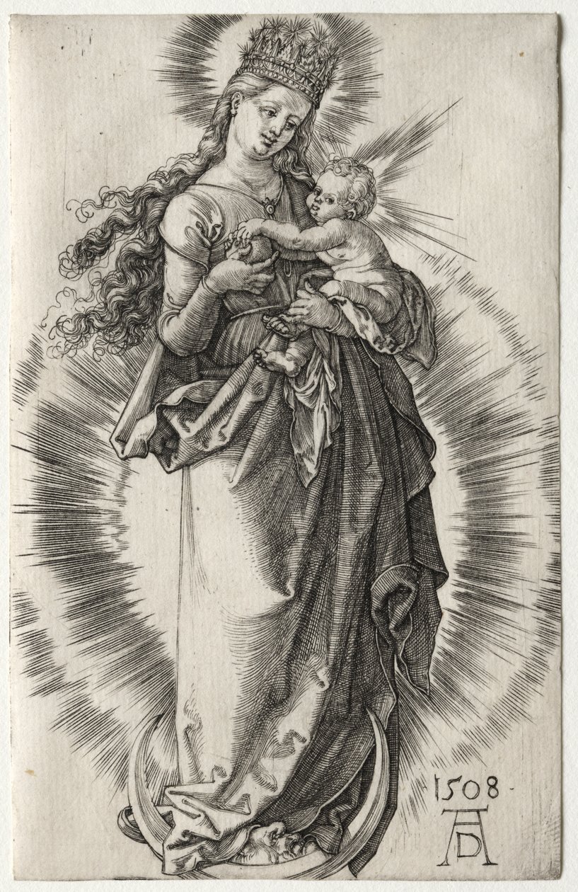 Jungfrun med en stjärnkrona av Albrecht Dürer