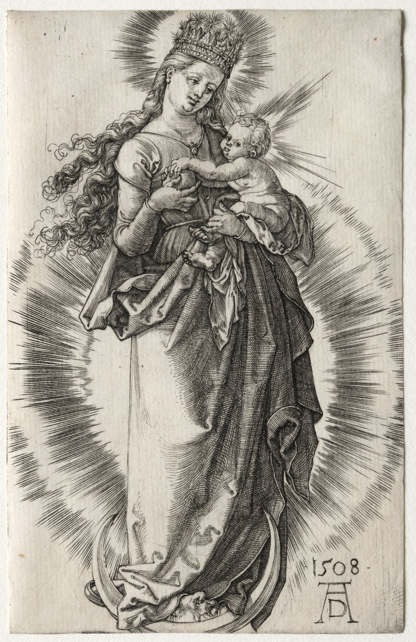 Jungfrun med stjärnkrona, 1508. av Albrecht Dürer