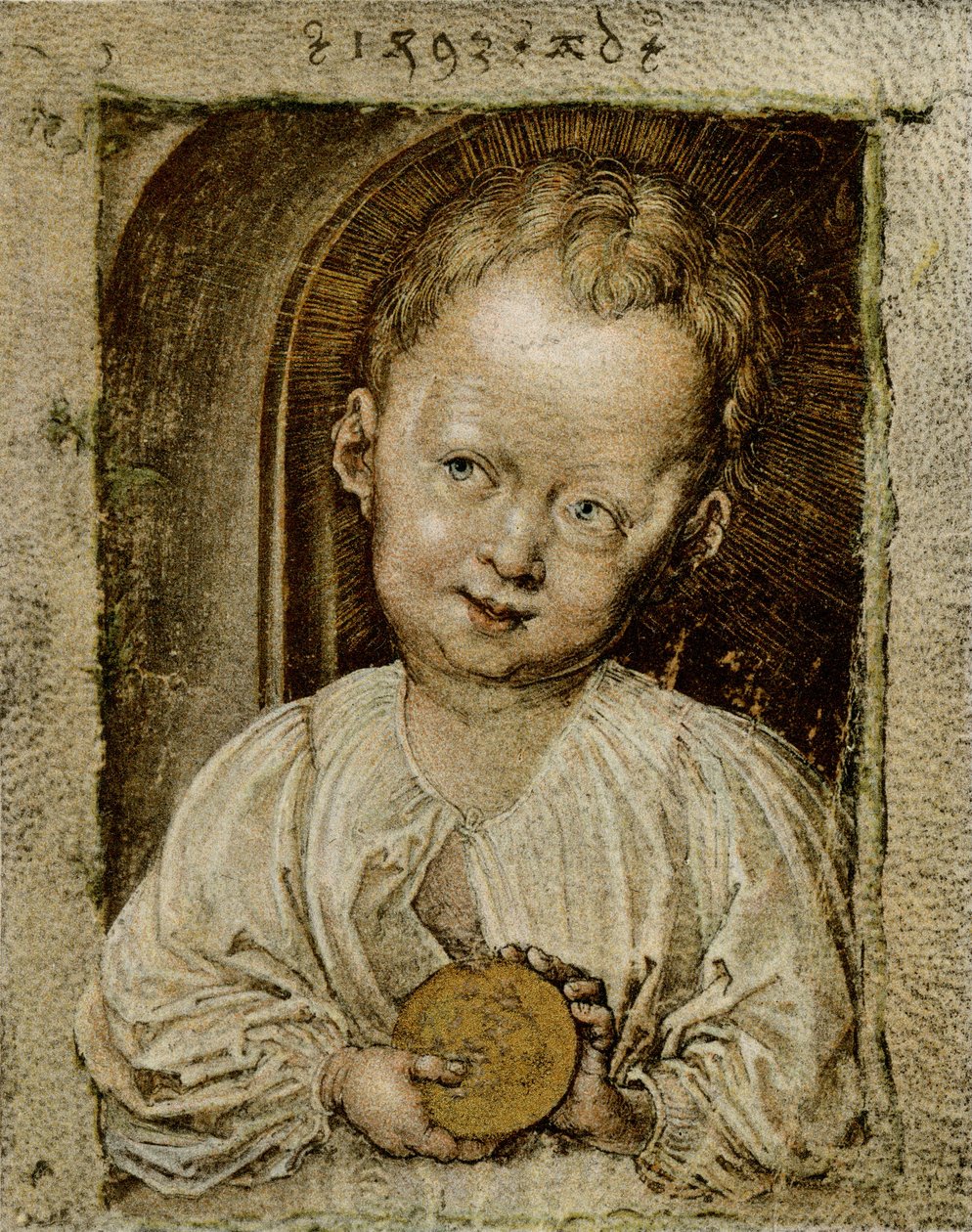 Pojken Jesus som Frälsare av Albrecht Dürer