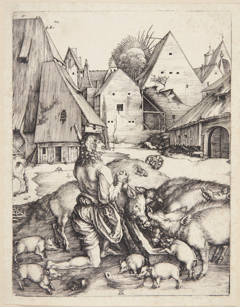 Den förlorade sonen bland svinen av Albrecht Dürer