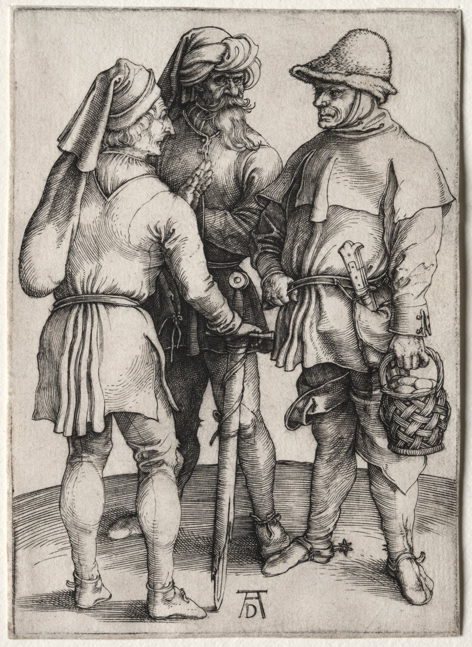 Tre bönder i samtal av Albrecht Dürer