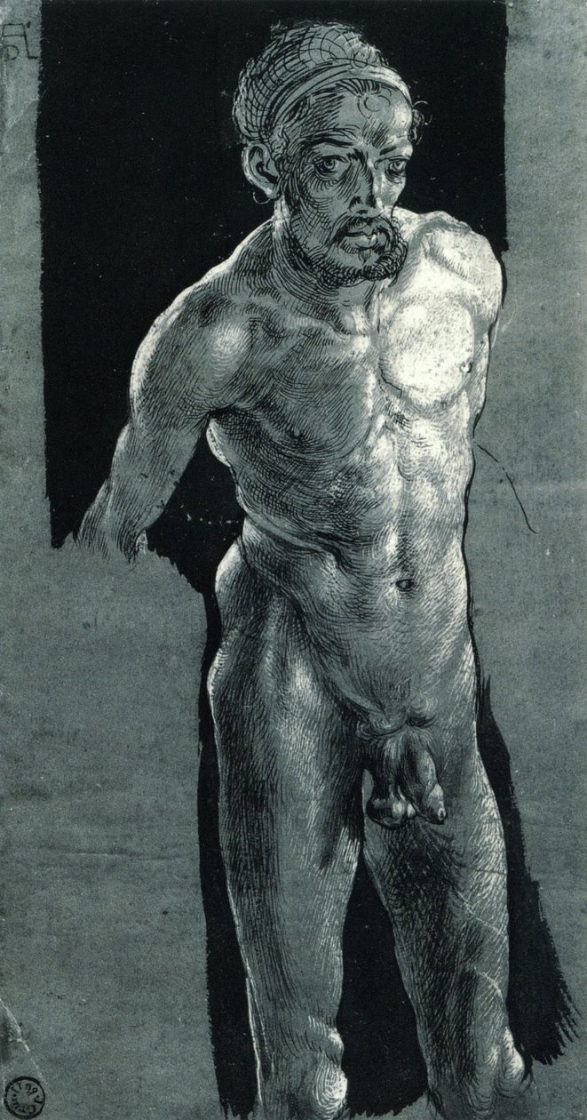 självporträtt i nakenhet av Albrecht Dürer