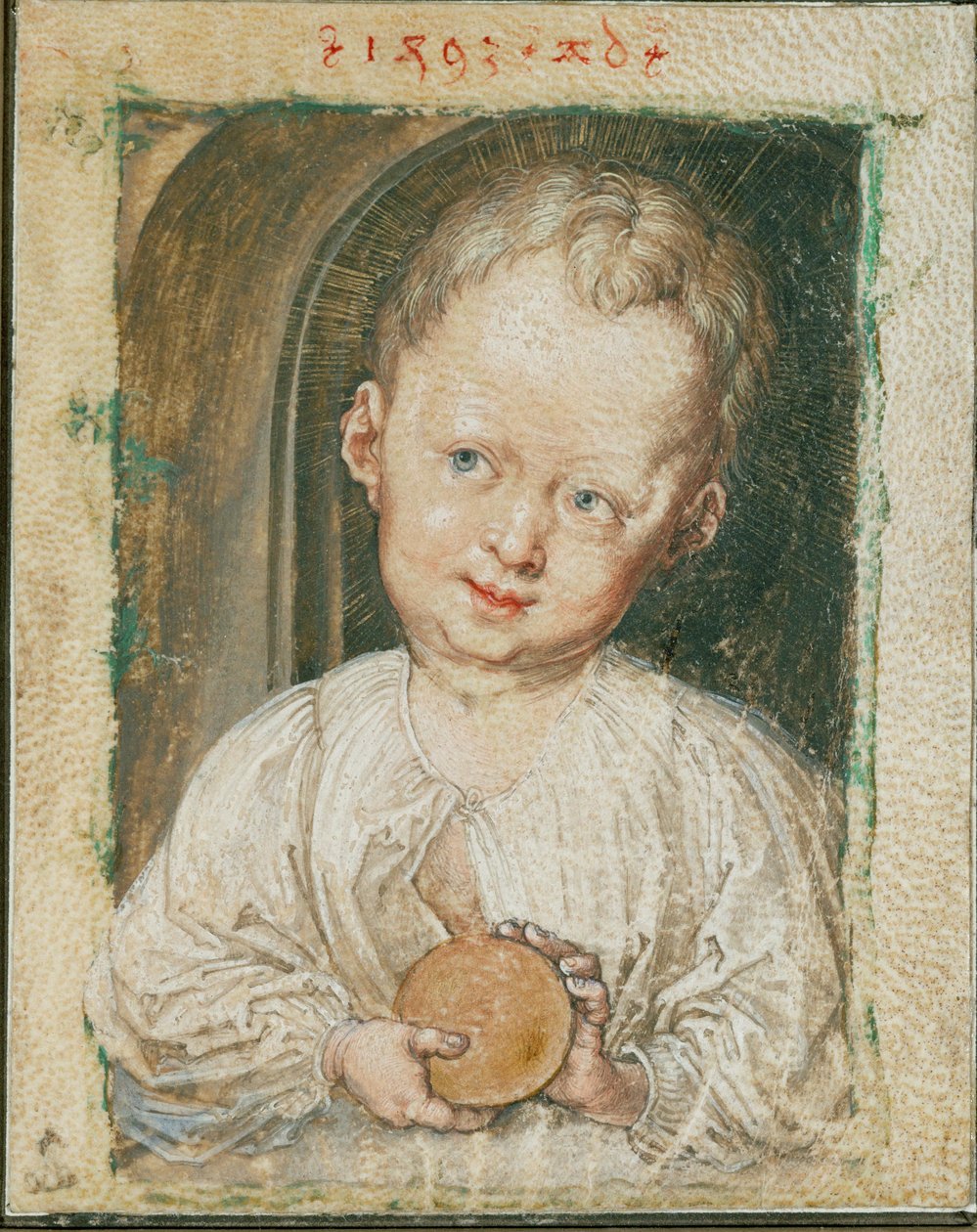 Kristusbarnet håller i klotet av Albrecht Dürer or Duerer