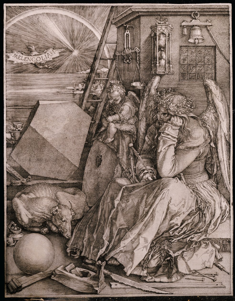 Melankoli, 1513 av Albrecht Dürer